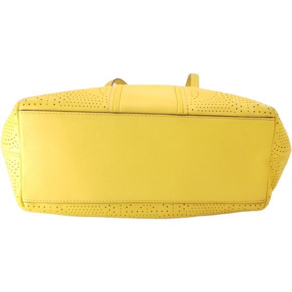 Coach Signature Stripe Perforated Leather Shoulder Bag Tote F21941 - Picture 3 of 5